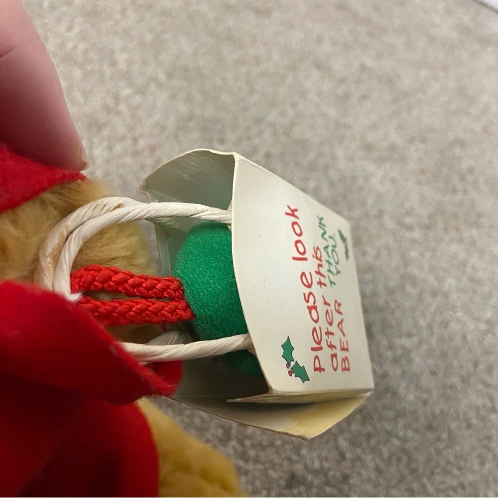 Vintage 1996 Sears Christmas Holiday Paddington Bear Plush, W/ Tag‎ & Ornament